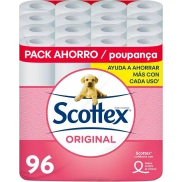 Papel Higiénico Doble Capa SCOTTEX ORIGINAL 96 Rollos Gratis