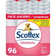 Papel Higiénico Doble Capa SCOTTEX ORIGINAL 96 Rollos Gratis