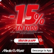 15% de descuento en el carrito desde la APP de Mediamarkt