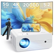 Proyector Full HD 1080P WiFi Bluetooth 20000 Lúmenes