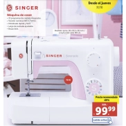 Máquina portátil SINGER de coser en LIDL