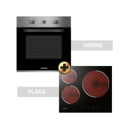 Horno y Encimera Infiniton HV-CB65H30, Multifunción Vitro