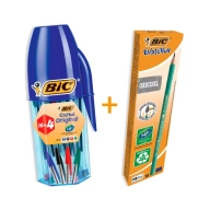 20 Bolígrafos Bic Cristal y 12 Lápices HB