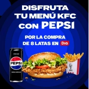 Menú GRATIS de KFC 'La Clásica' al comprar 8 Pepsi