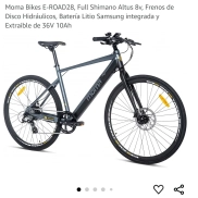 Bicicleta Eléctrica Moma E-ROAD28 con Shimano Altus y Frenos Hidráulicos