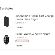 Xiaomi Redmi Watch 3 Active y Powerbank 20000 mAh a buen precio