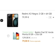 Móvil Redmi A3 y Tablet SE 11 - 8GB 256GB por 127€