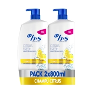 Champus Anticaspa H&S Citrus Fresh para Pelo Graso 2X800ml