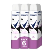 Pack de 6 Desodorantes Rexona Invisible Mujer 200ml