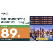 Vuelos a Boston desde 89€ ida y vuelta 179€