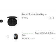 Xiaomi Redmi Watch 3 Active + Buds 4 Lite, ¡16€ con mi points!