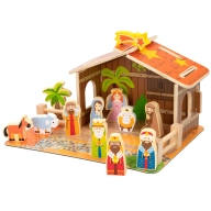 Pesebre Infantil de Madera, 20 Piezas, Nacimiento Navideño