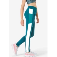 Leggings deportivos transpirables para niños S500 verde talle alto