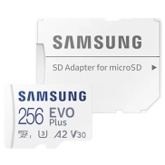 MicroSDXC Samsung EVO Plus: 256GB, 128GB y 512GB disponibles.