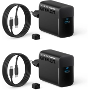 2x cargadores USB-C Anker 45W + 2x cables 1.5m y sujetacables