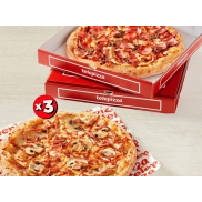 Tres pizzas medianas por 13,70€ con cupón Black Friday