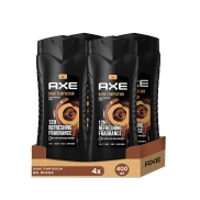 Pack de 4 Gel de Ducha y Champú Axe Dark Temptation 400ml