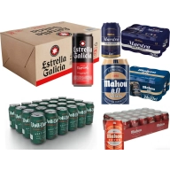 24 Latas de Estrella Galicia, Mahou y Volldamm - 0,43€/Lata