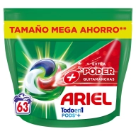 Detergente Líquido Ariel Pods 63 Lavados, Quitamanchas Extra