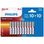 Pilas AAA PHILIPS 20 Unidades 1,5V - 10 años de Energía