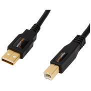 Cable USB-A a USB-B de 4.8 m para impresora, negro