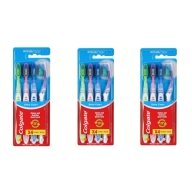 Pack 2+2 Cepillos Dientes Colgate Extra Clean, 12 unidades.