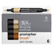 Set de 6 Rotuladores Doble Punta Winsor & Newton Tonos Carne