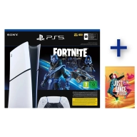 PS5 Slim Digital + Fortnite Cobalt Star + Just Dance 2025