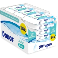 Toallitas Pure Aqua Dodot para Bebé, 99% Agua, 14 Paquetes