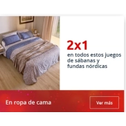 Ofertas 2x1 en Ropa de Cama Carrefour