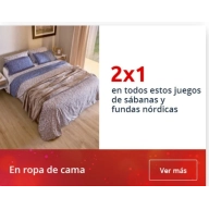 Ofertas 2x1 en Ropa de Cama Carrefour