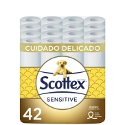 Papel Higiénico Scottex Sensitive 3 capas, 42 rollos