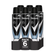 Pack de 6 Rexona Aerosol Antitranspirante Hombre Ice 200ml