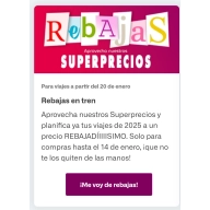 Billetes Renfe desde 7€ - Superprecios