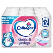 Colhogar Protect Pack 36 Rollos: Papel 3 capas fragancia talco