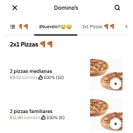 Domino's en Ubereats: Ofertas en Pizzas y Combos desde 9,52€