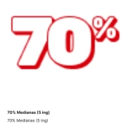 70% de descuento en medianas con 5 ingredientes en Telepizza.