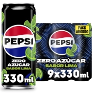 Pepsi Zero Lima 27 latas de 330 ml a 0'39€ cada una