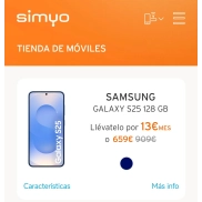 Samsung Galaxy S25 128GB - S25+ 256GB por 925€