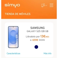 Samsung Galaxy S25 128GB - S25+ 256GB por 925€