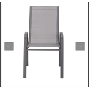 Silla gris para jardín elegante y moderna