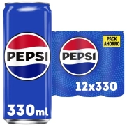 Pack de 12 latas de Pepsi Cola 330 ml con cupón.