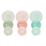 Juego de mesa de porcelana Tognana Gipsy, 18 piezas