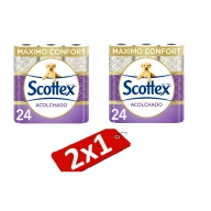 Papel Higiénico Acolchado SCOTTEX 48 Rollos 3 Capas