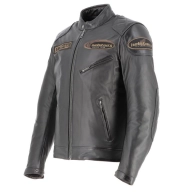 Chaqueta Helstons TREVOR AA de cuero con espaldera