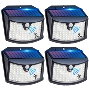 Luz solar exterior con sensor de movimiento x4