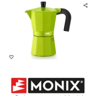 Cafetera italiana moka MONIX de 6 tazas