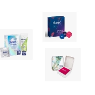 24 condones Durex, lubricante y dados de placer en oferta