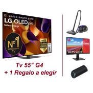 LG OLED evo 4K 55" G4 + Regalo a elegir: Monitor, Aspiradora o Altavoz