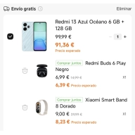 Xiaomi Redmi 13 + Band 8 + Buds 6 Play por 84€